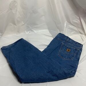 MEN’S Carhartt Relaxed Fit Lined Blue Jeans Size 44x 30